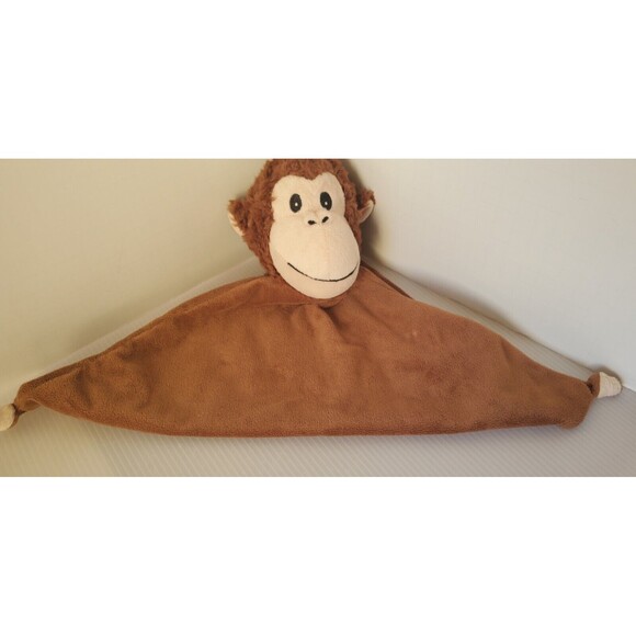 Brown Monkey Animal Baby Cubbie Security blanket Lovey Plush Zoo Jungle Knots - Picture 8 of 8